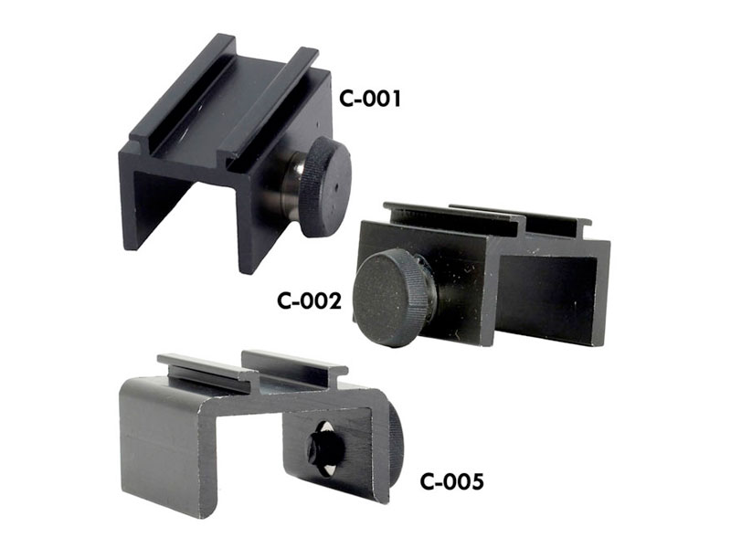 C-001, C-002, C-005:  Panel or Hardwall Clips - Fixed Sizes