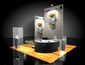 Modern Postcard Trade Show Exhibit