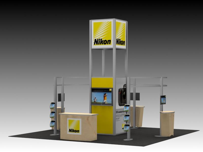 RE-1208 Rental Display / Rectangular Counter / Workstation -- Image 6