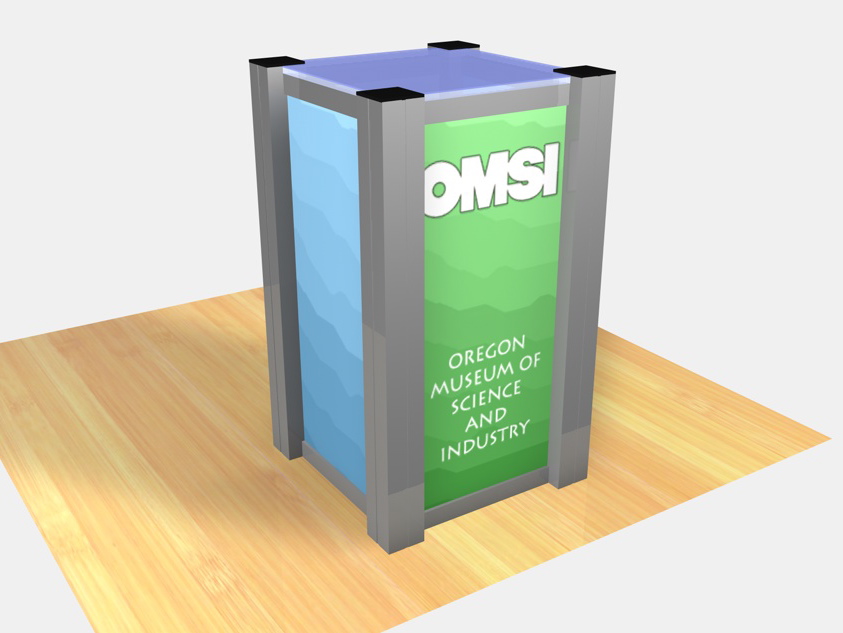  RE-1204 Rental Display / Square Pedestal -- Image 1 