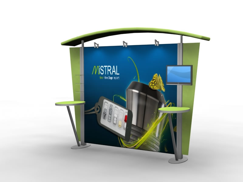 VK-1003 Trade Show Exhibit
Shown with Optional Monitor Mounts -- Image 1